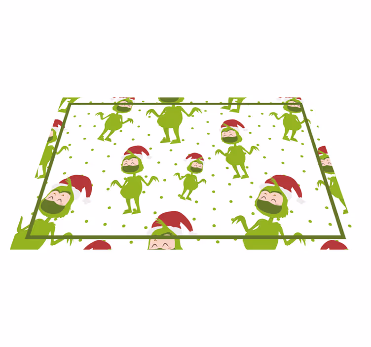 Christmas placemats featuring joyful grinch characters - TenStickers