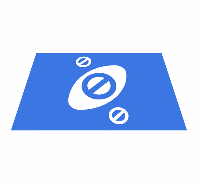 Modern placemats in minimalist blue accent - TenStickers