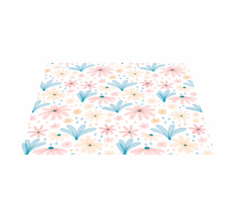 Original placemats floral pattern colors - TenStickers