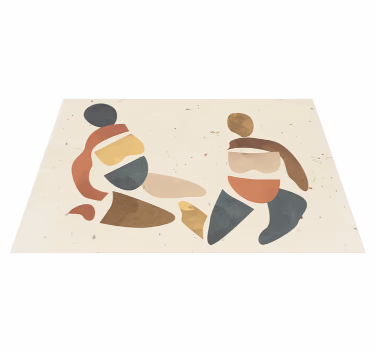 Abstract figures autumnal hue modern placemats - TenStickers