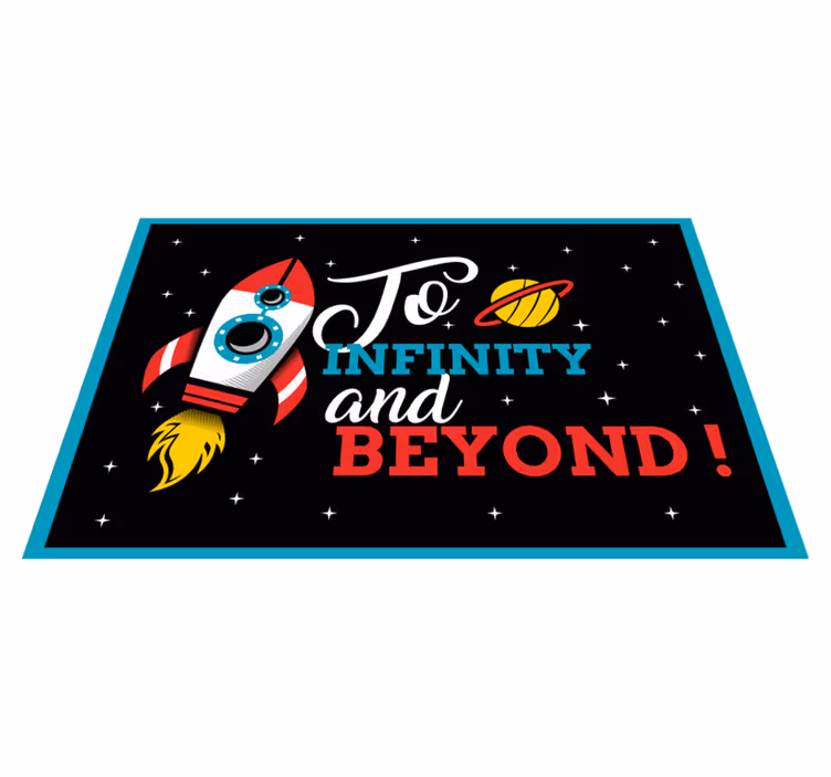 Placemats with quotes rocket to infinity - TenStickers