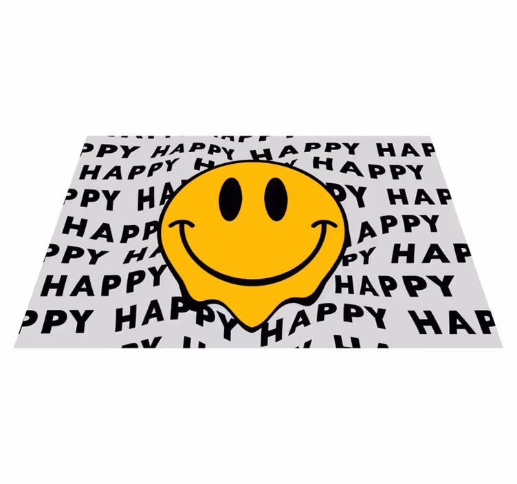 Placemat with quotes happy smiley face - TenStickers