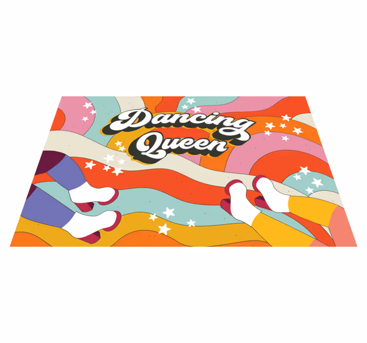 Placemat with quotes cheerful footprints design - TenStickers