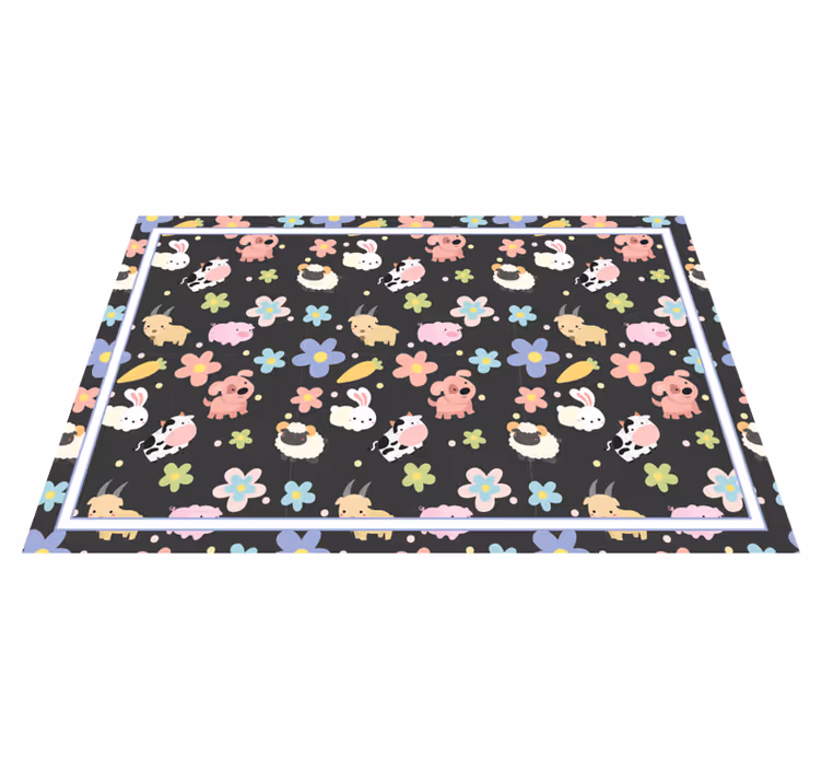 Children placemats with delightful creature art - TenStickers