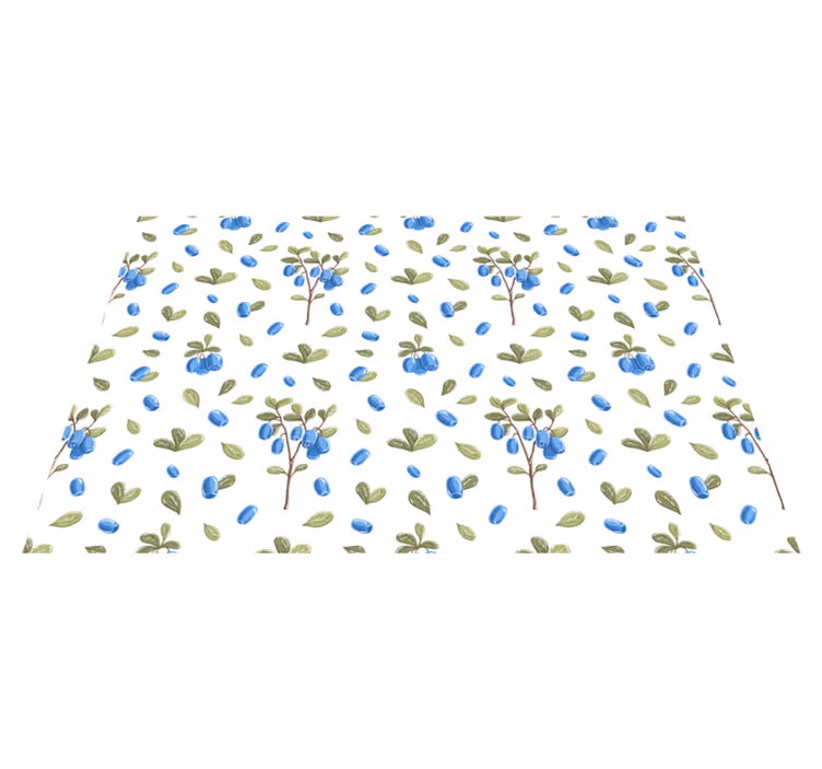 Textured placemats botanical blue design - TenStickers