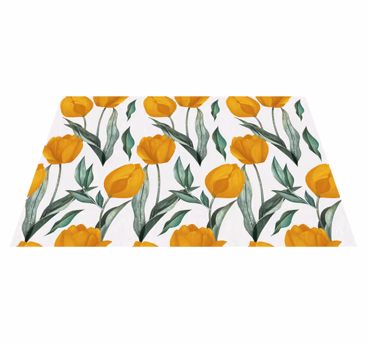 Yellow tulips oil painting elegant placemats - TenStickers