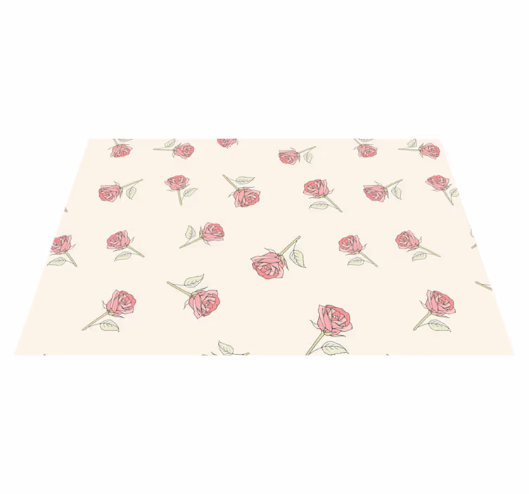Romantic vintage rose pattern elegant placemats - TenStickers