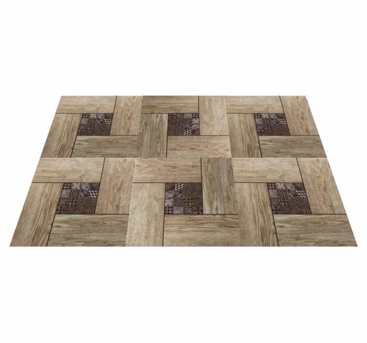 Wooden textured tiles effect textured placemats - TenStickers