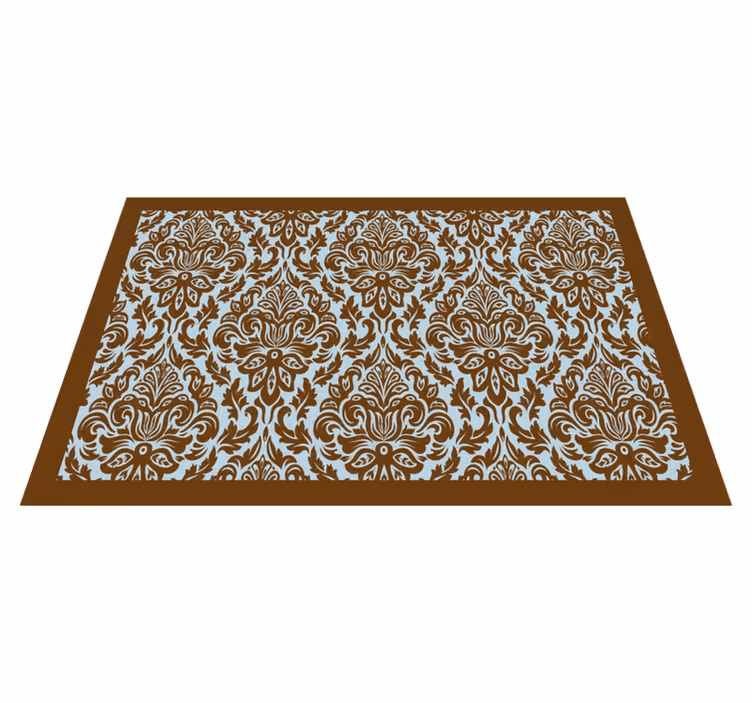 Textured placemats intricate flower design - TenStickers