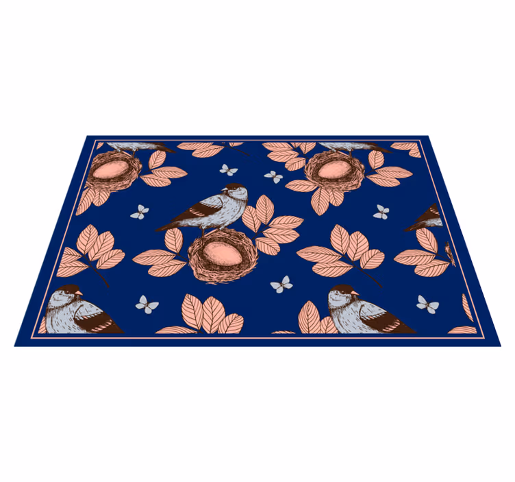 African style blue bird nest original placemats - TenStickers