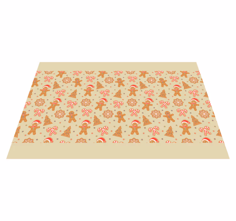 Gingerbread Santa Claus Christmas placemats - TenStickers