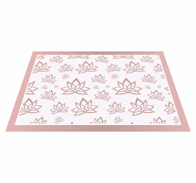 Textured placemats with elegant lotus design - TenStickers