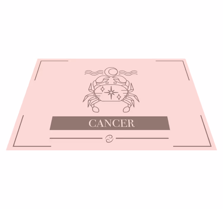 Cancer pink card zodiac sign design placemats - TenStickers