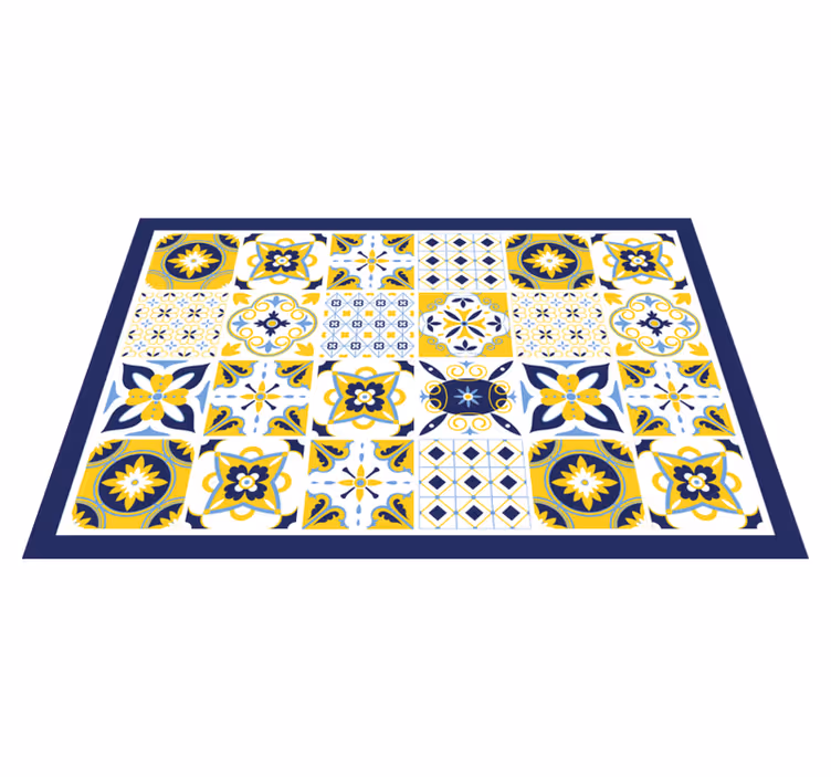 Textured placemats with colorful tile designs - TenStickers