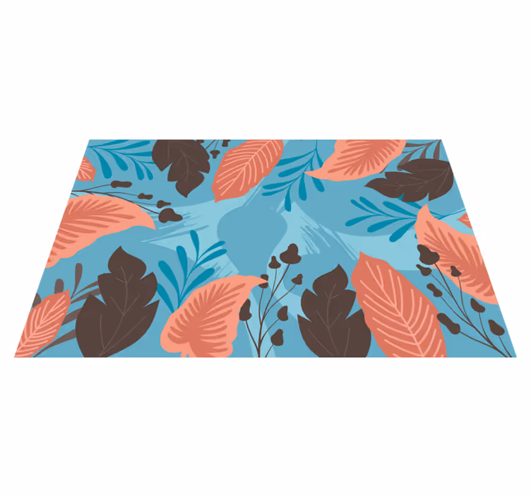 Textured placemats with vibrant leaf design - TenStickers