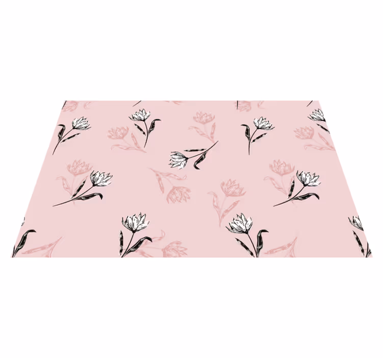 Textured placemats elegant botanical design - TenStickers