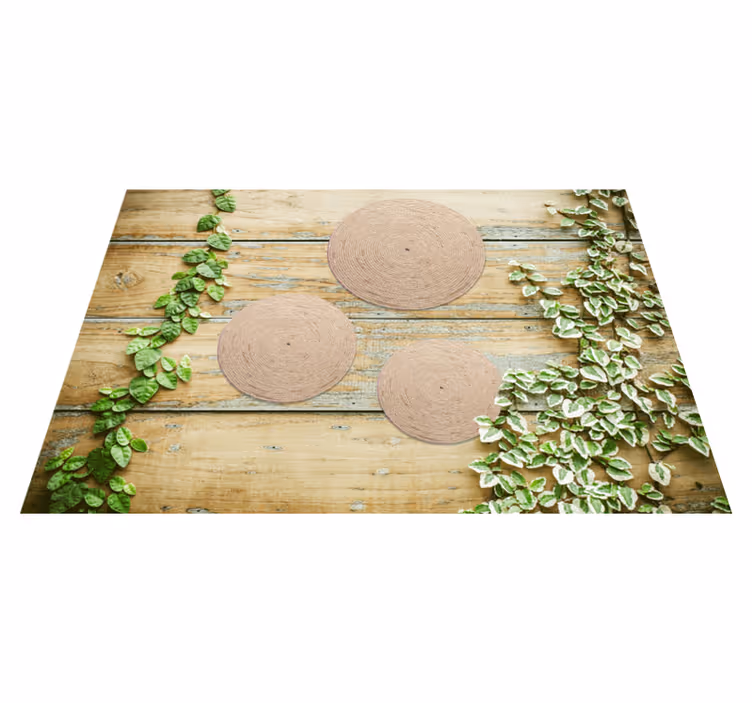 Modern placemats natural coaster set - TenStickers