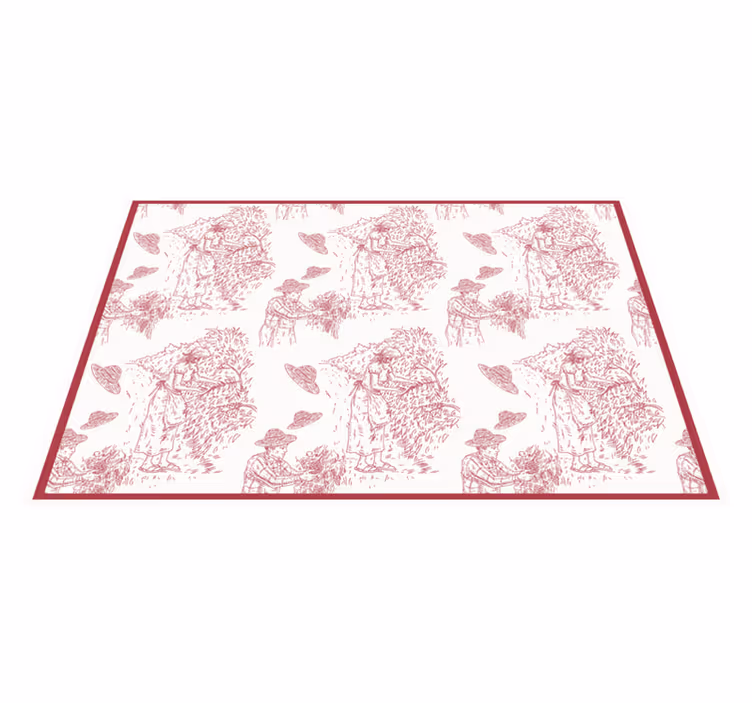 Original placemats rural harvest scene - TenStickers