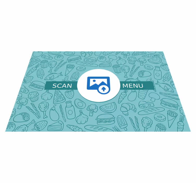 QR Code Menu Placemats for Restaurant - TenStickers