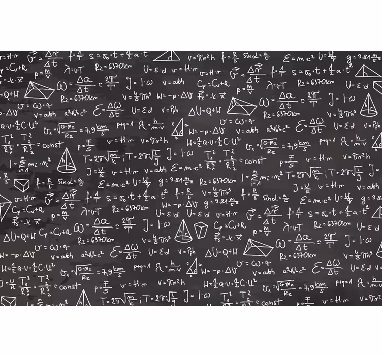 maths chalkboard pattern teenage wall mural - TenStickers
