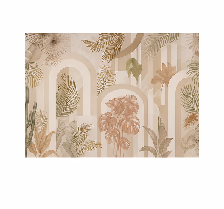 Jungle arches design mural for living room - TenStickers