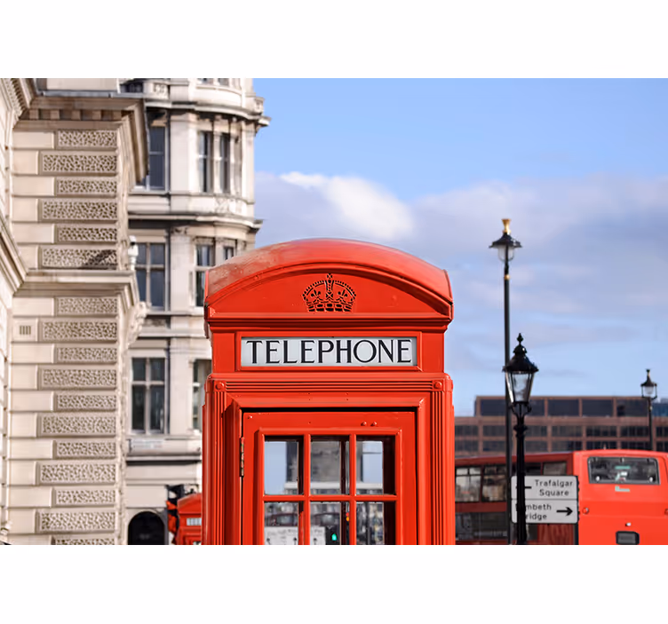 London Telephone Booth london wall mural - TenStickers