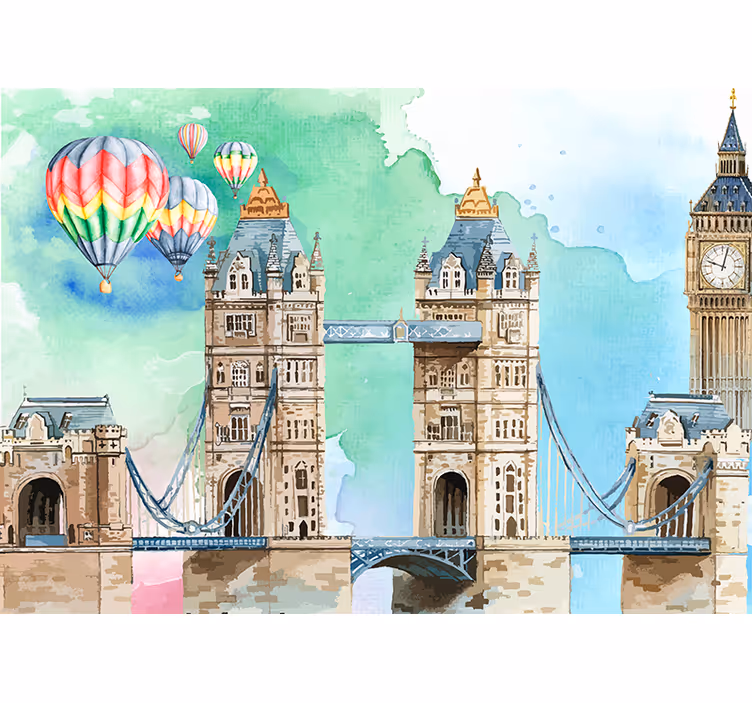 London Balloon Adventure london wall mural - TenStickers