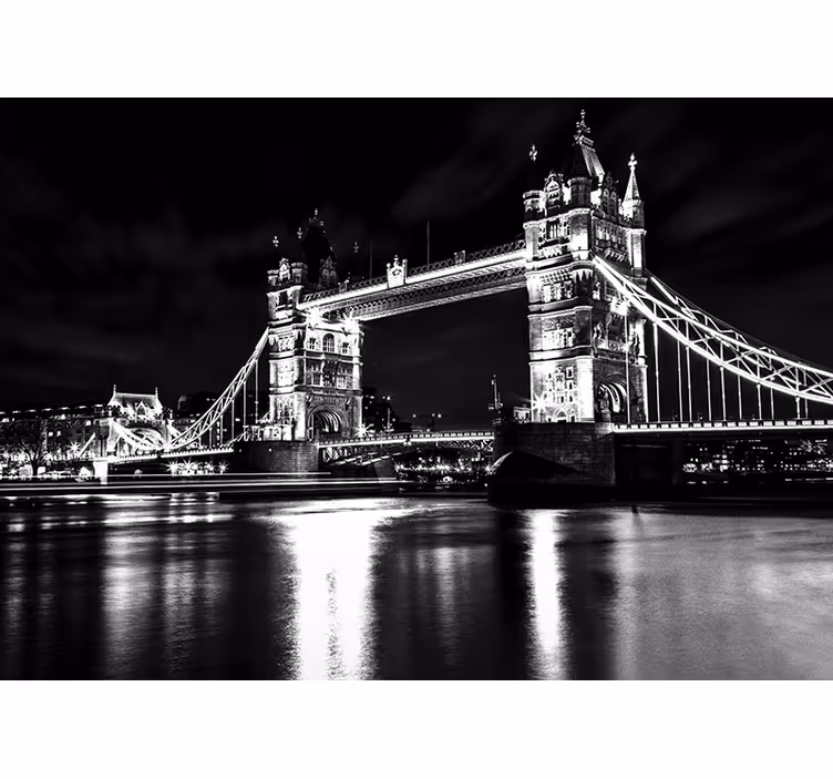 London Bridge Night london wall mural - TenStickers