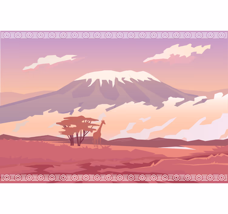 Africa wall mural kilimanjaro mountain design - TenStickers
