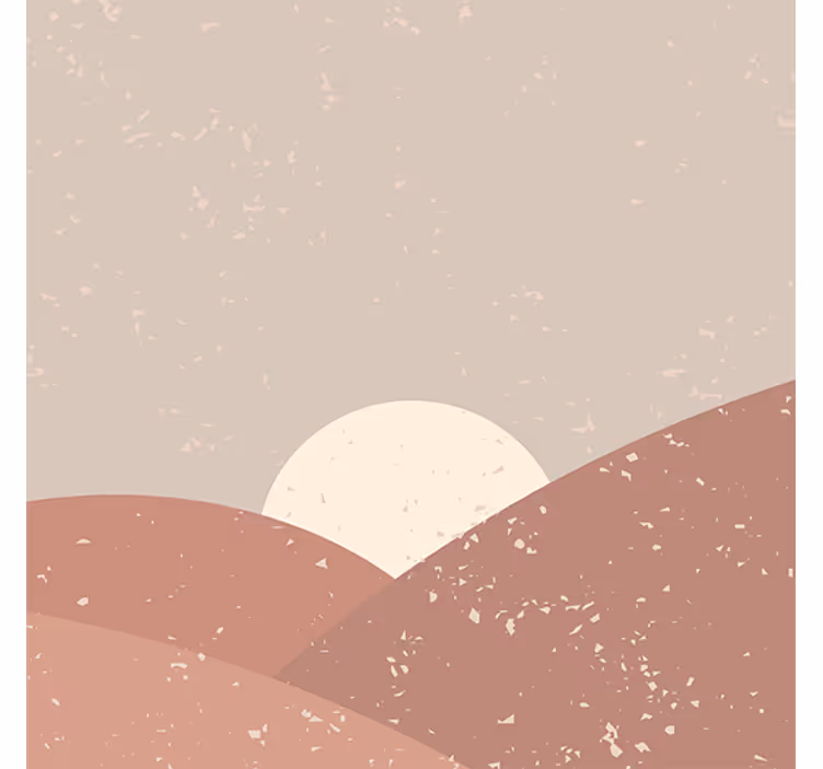 Desert mural wall art at dawn - TenStickers