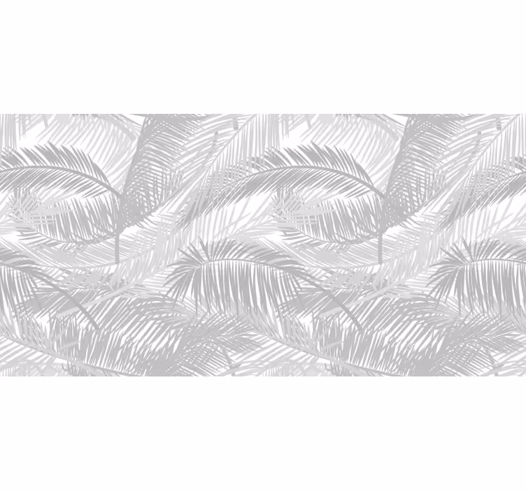 Jungle wall mural tropical gray leaves - TenStickers