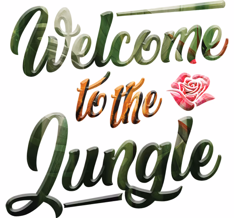 Jungle wall mural welcome to the jungle - TenStickers