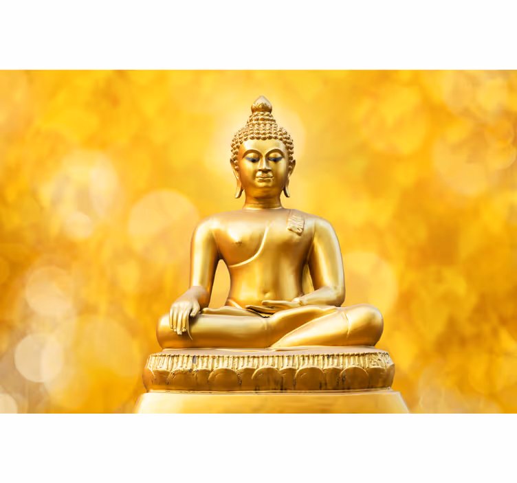 Buddha mural triptych art for tranquil spaces - TenStickers