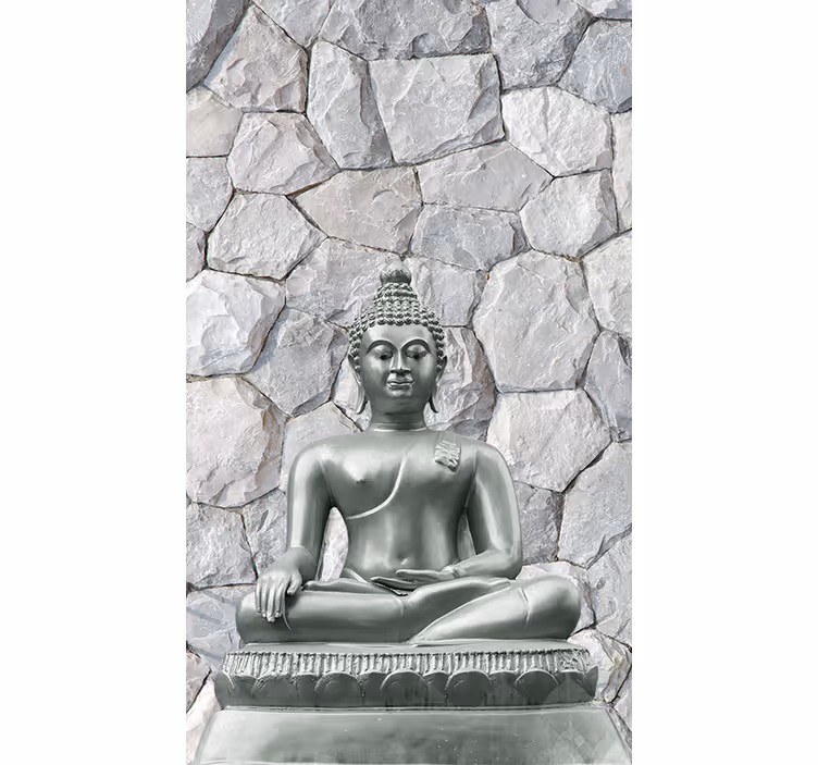 Buddha mural in stone effect finish - TenStickers