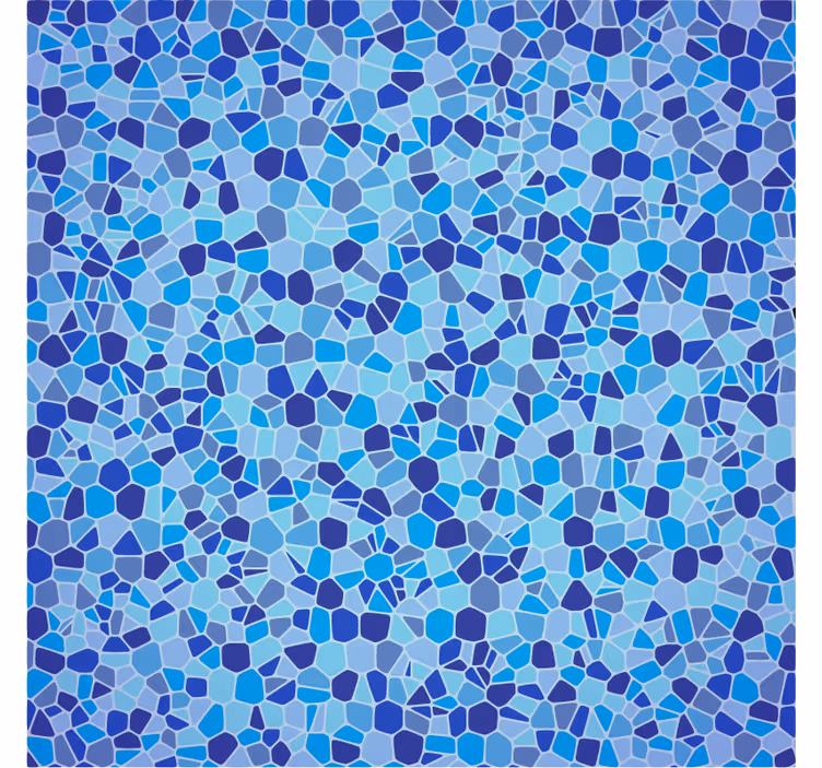 Bathroom mural blue tones mosaic - TenStickers