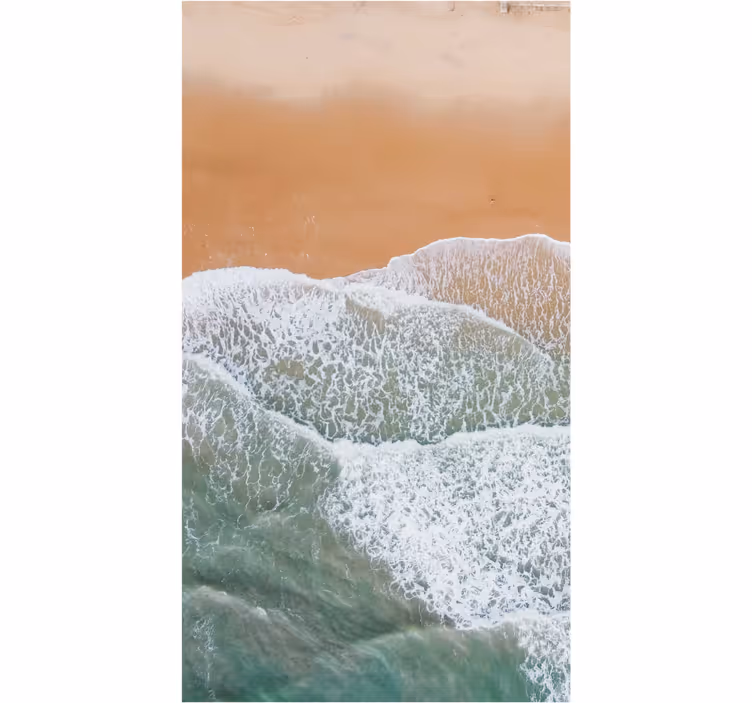 Bathroom mural sea with crashing waves - TenStickers