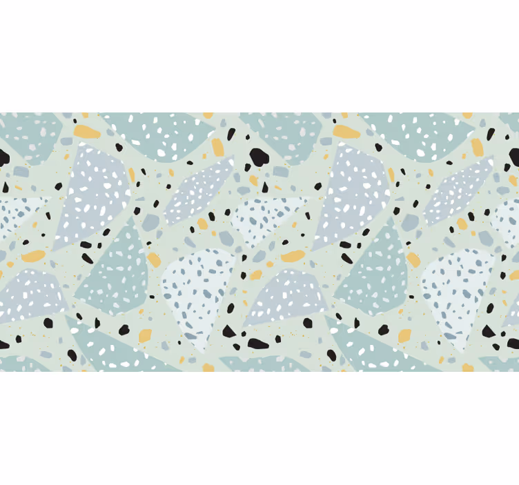 Bathroom mural geometric terrazzo design - TenStickers