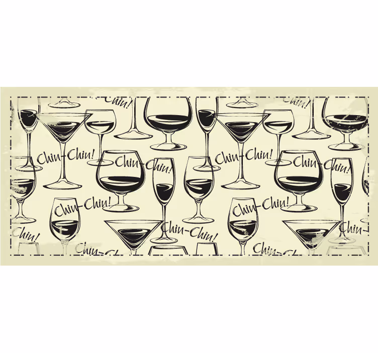 Kitchen mural glasses of wine - TenStickers