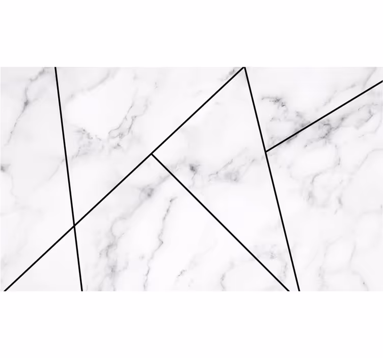 Kitchen mural in white elegant marble - TenStickers
