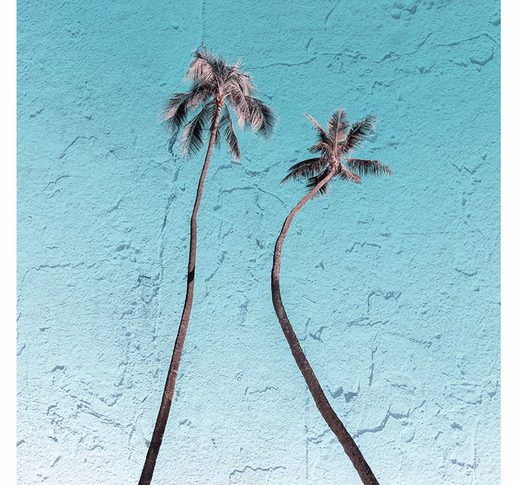Blue wall mural florida landscape with palm trees - TenStickers