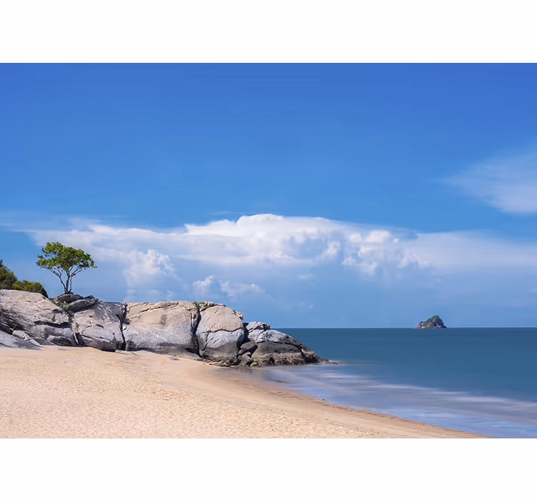 Blue wall mural paradise on earth - TenStickers