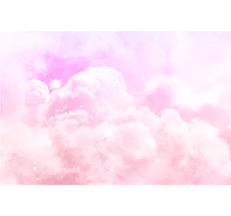 Pink wall mural in a rosy sky design - TenStickers