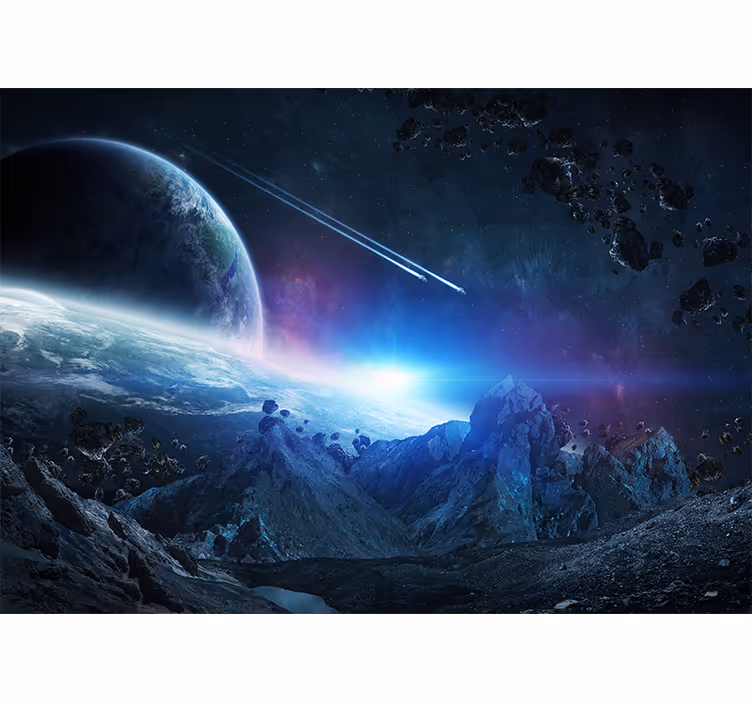 Hallway mural universe sci-fi design - TenStickers