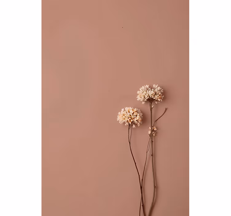 Dried flowers entrance wall mural - TenStickers