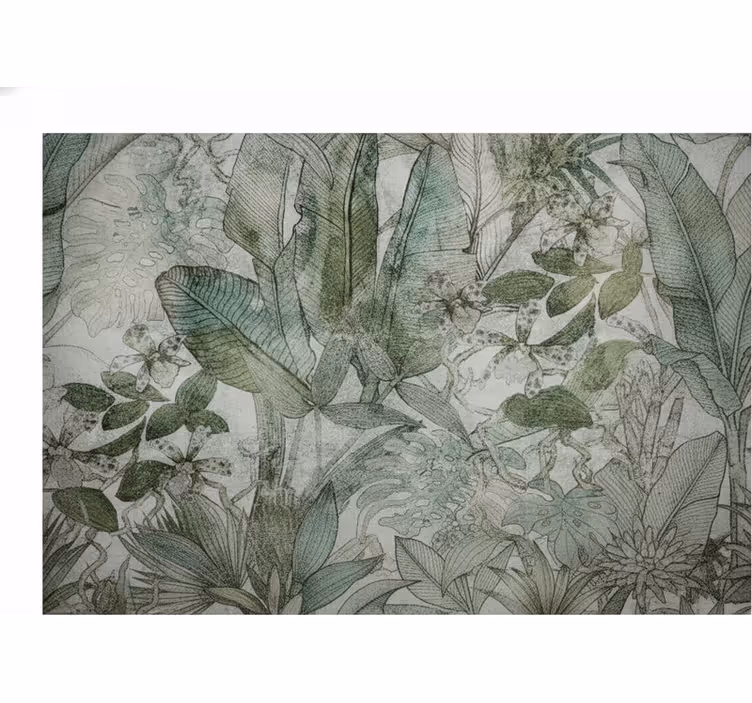 Nature wall mural lush tropical garden - TenStickers