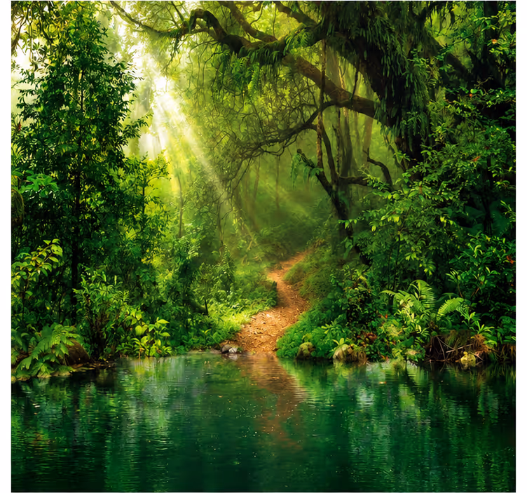 Nature inspired jungle wall mural - TenStickers