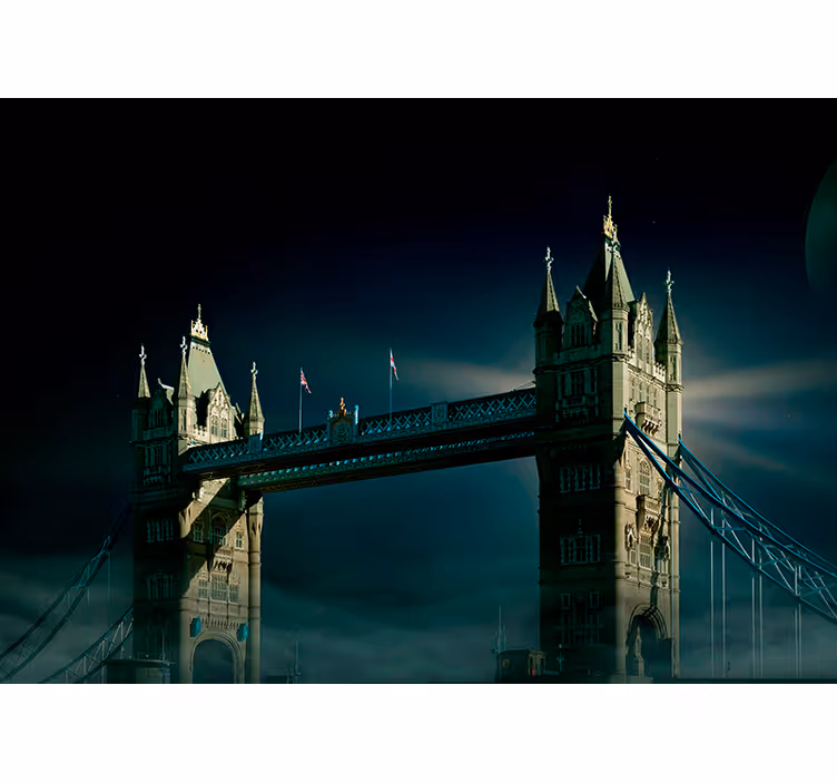 Tower Bridge Night london wall mural - TenStickers