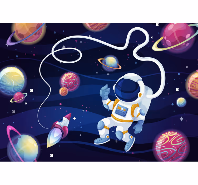 Kids Murals Astronaut in space - TenStickers