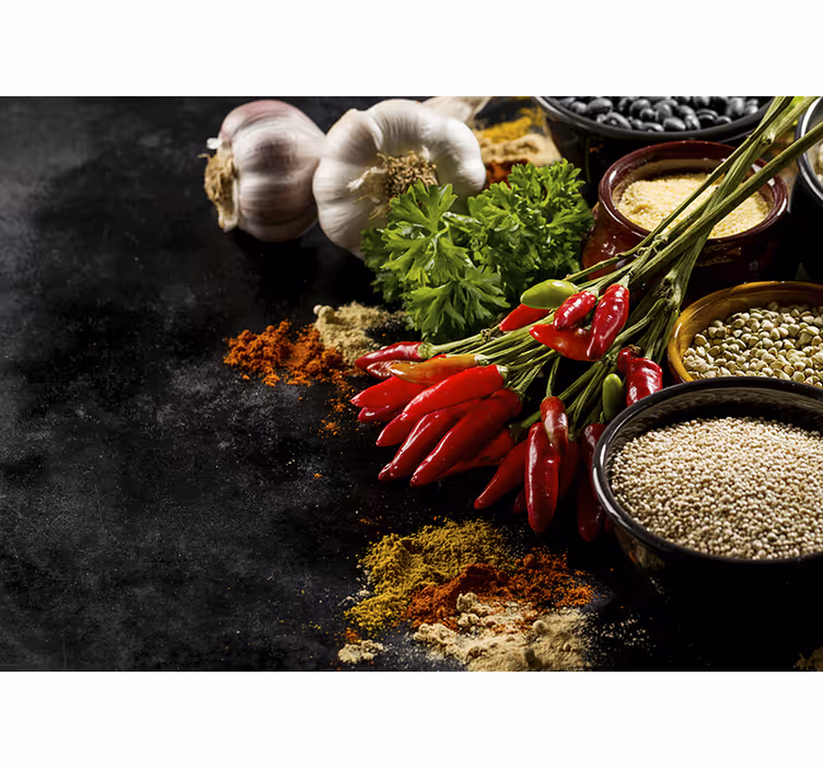 Spices 3D Wall Photo Mural - TenStickers