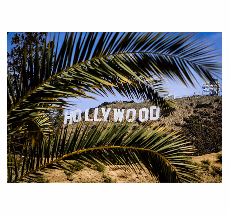 Hollywood Sign and Tree wall mural - TenStickers